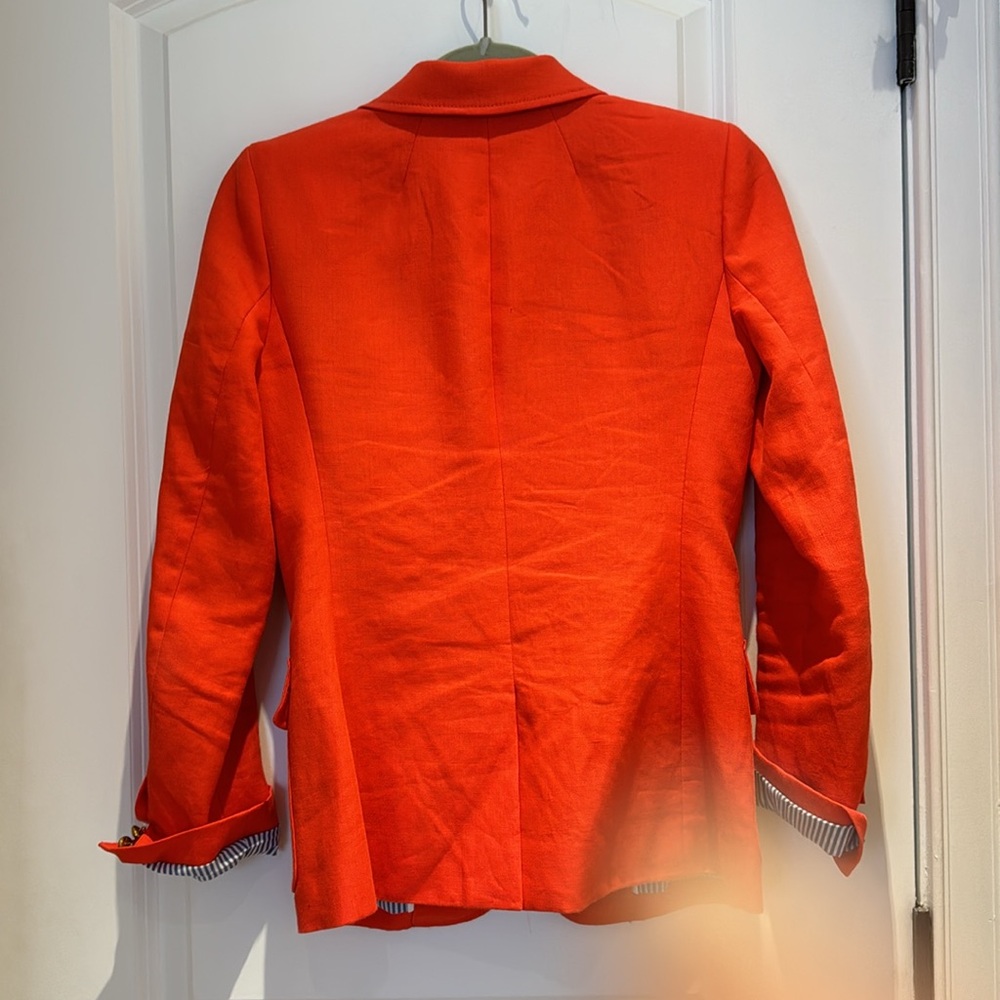Jcrew women’s linen red blazer - Picture 2 of 2
